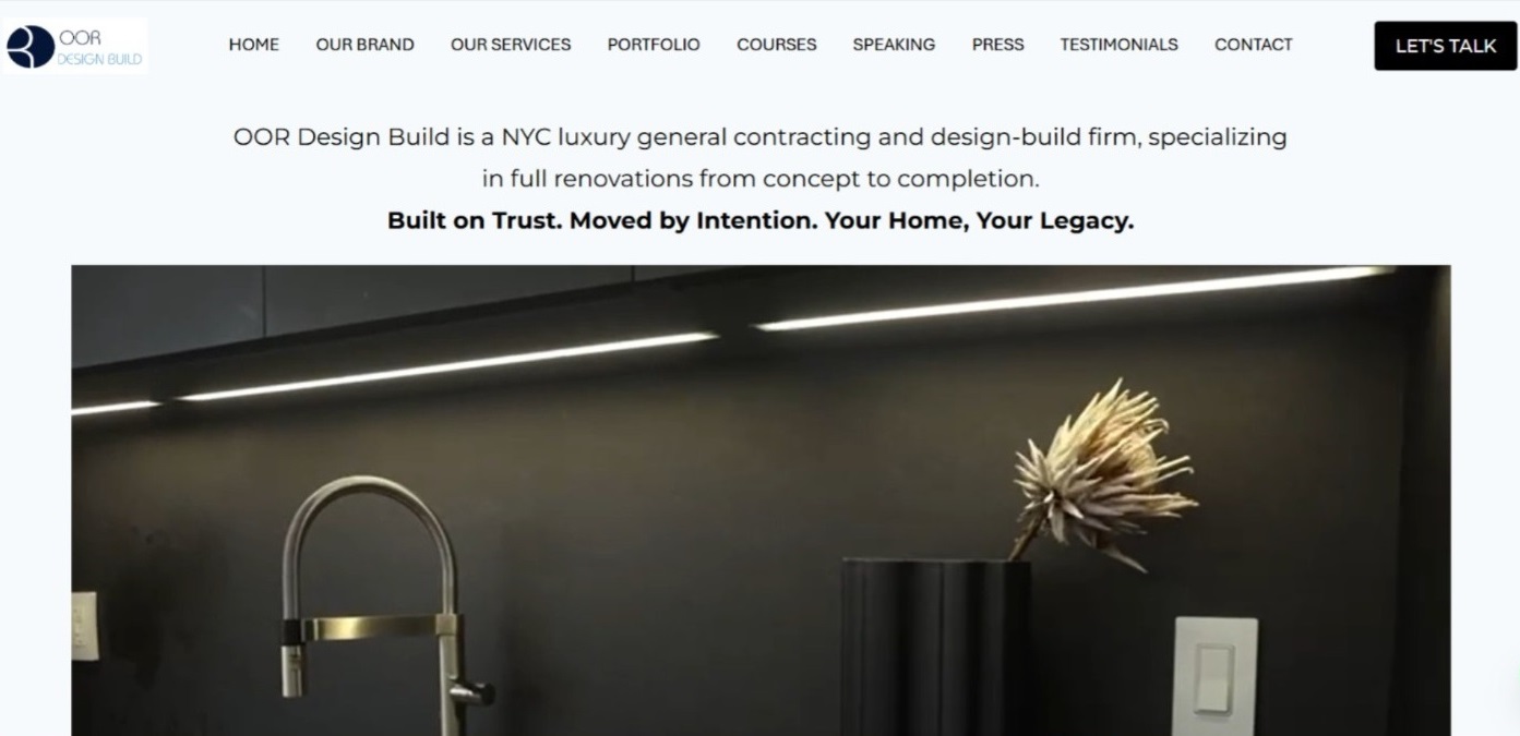 Oor design build - תדמית לחברת בנייה